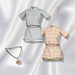 【Sforikl】 Cozy suit & Bear necklace logo
