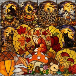 Stained Glass Window Stickers Halloween / Autumn Edition project image