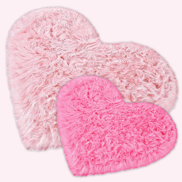 Large&Medium Fluffy Heart Shaped Rugs logo