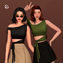 Asymmetric Wrap Top - Safari Collection logo