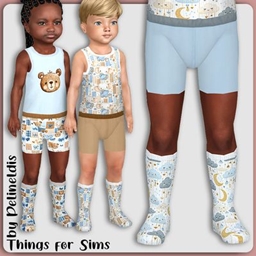 Toddler Blue and Beige Socks project image