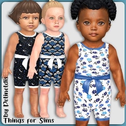 Infants Blue and Noir Playsuits project image
