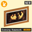 Raster Rabbit: Daily Drop - Evening Homework | SPACES OF STUDY Genre Collection (3 New Paintings) logo