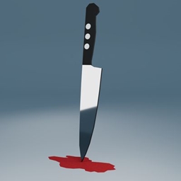 Knife mirror logo