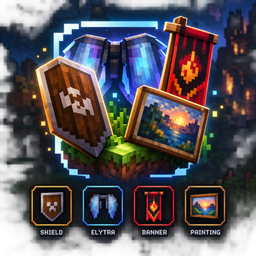 PixelForge Create your Shield, Elytra, Banner, Painting wth AI or pixelart! project image