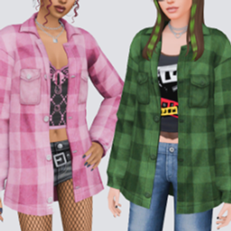 Grunge Checkered Shirt as Accessory [Female set] project image