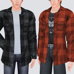 Grunge Checkered Shirt as Accessory [Male set] project image