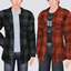 Grunge Checkered Shirt as Accessory [Male set] logo