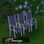 A modern garden chair logo