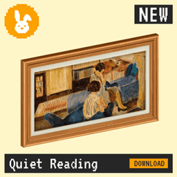 Raster Rabbit: Daily Drop - Quiet Reading | SPACES OF STUDY Genre Collection (3 New Paintings)