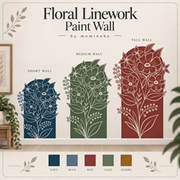 Floral Linework Paint Wall logo