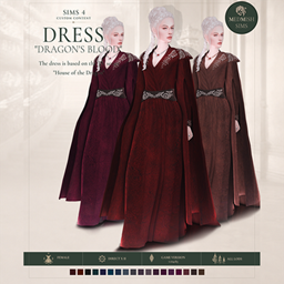 Medieval CC House of the Dragon Dress CC project image