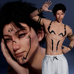 Tattoo | cosplay Sukuna from Jujutsu Kaisen project image