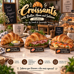 Croissants with Butter, Ham and Salmon (Custom) by Somik & Severinka - Tradução PTBR