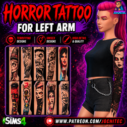 Horror tattoo for left arm by Jochi project image