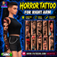 Horror tattoo for right arm by Jochi logo