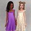 Layla - Child A-line ruffled sundress (riviera breeze set) logo