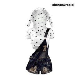 [charon&roqiqi]Distressed denim overalls suit_v1 project image