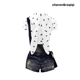 [charon&roqiqi]Distressed denim overalls suit_v2 project image