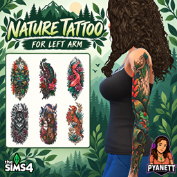 Nature tattoo left arm by Pyanett project image