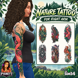 Nature tattoo right arm by Pyanett project image