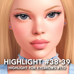 Highlight #38-39 & Eyebrow #170 Highlight MAXIS MATCH logo