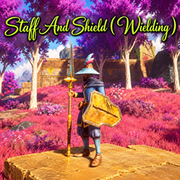 Staff And Shield ( Wielding ) logo