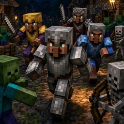 AngryVillagers_vs_Mon sters.mcpack logo