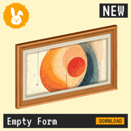 Raster Rabbit: Daily Drop - Empty Form | SPACES OF STUDY Abstract Collection (3 New Paintings)