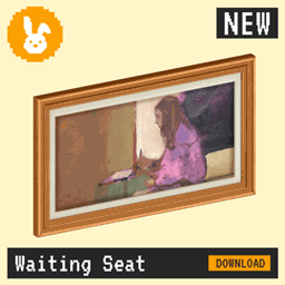 Raster Rabbit: Daily Drop - Waiting Seat | SPACES OF STUDY Portrait Collection (3 New Paintings)