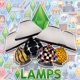 Mid-Century Ceramic Accent Lamps (Maxis Match / BGC) logo