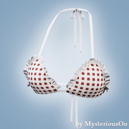 Ruffle gingham bikini top project image