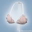 Ruffle gingham bikini top logo