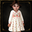 Toddler - Sweet strawberry dress with playful collar and cute print logo
