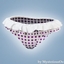 Ruffle gingham bikini bottom logo