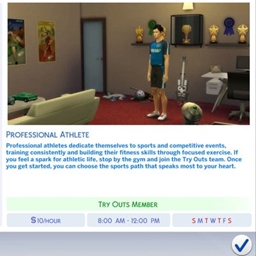 Professional Athlete by KiaraSims4Mods | Traducido al español (traducción no mecánica) logo