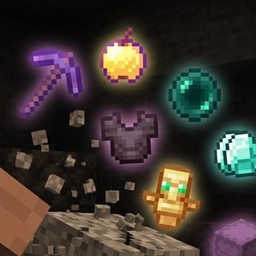 Minecraft But Gravel Drops OP Items logo