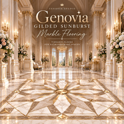 Genovia Flooring • Gilded Sunburst Marble logo