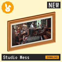 Raster Rabbit: Daily Drop - Studio Mess | CREATIVE TRAILS Genre Collection (3 New Paintings) project image