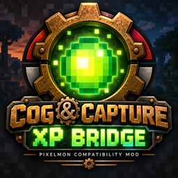 Cog & Capture: Pixelmon XP Bridge logo