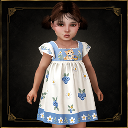 Toddler - Charming berry print dress with floral trim details project image