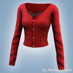 Lace trim button cardigan top project image