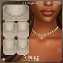 Visage Necklace Set - Diamond and Chain Layered Necklaces project image