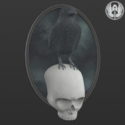 🦇 Lunaris Hallows – Raven & Skull Wall Frame logo