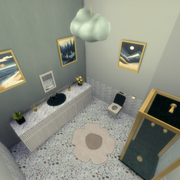 Confetti x bubblegum blue bathroom project image