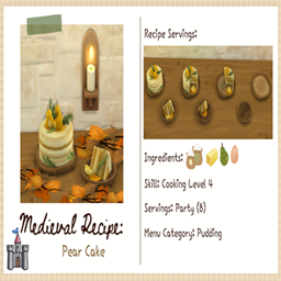 littlbowbub - Pear Cake - Medieval Recipe  / translation spanish by Monisims project image
