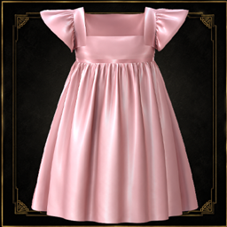 Toddler - Elegant satin dress with flutter sleeves and gathered skirt project image