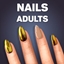 Short Stiletto Mirror Beige Nails logo