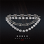Double Chain Necklace with spikes logo