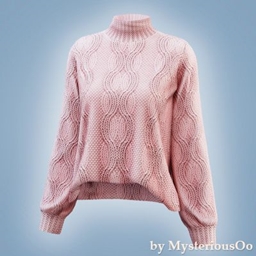 Cable knit mock neck sweater project image